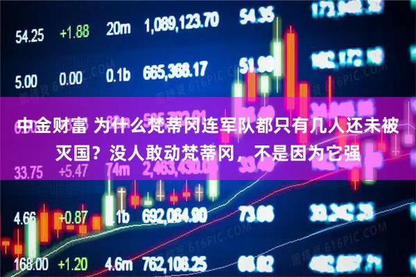 中金财富 为什么梵蒂冈连军队都只有几人还未被灭国？没人敢动梵蒂冈，不是因为它强