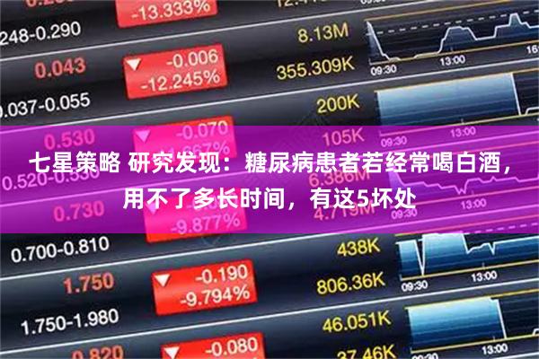 七星策略 研究发现：糖尿病患者若经常喝白酒，用不了多长时间，有这5坏处