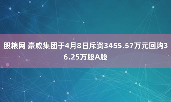 股粮网 豪威集团于4月8日斥资3455.57万元回购36.25万股A股