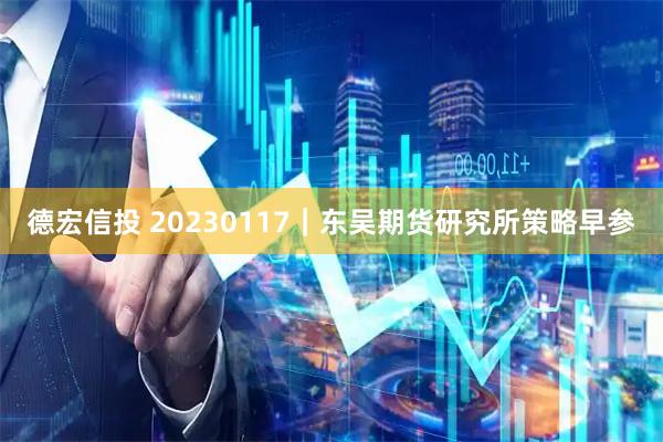 德宏信投 20230117|东吴期货研究所策略早参