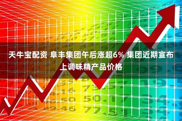天牛宝配资 阜丰集团午后涨超6% 集团近期宣布上调味精产品价格