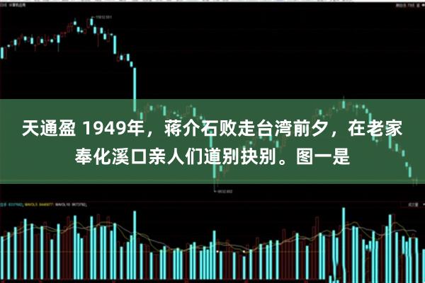 天通盈 1949年，蒋介石败走台湾前夕，在老家奉化溪口亲人们道别抉别。图一是