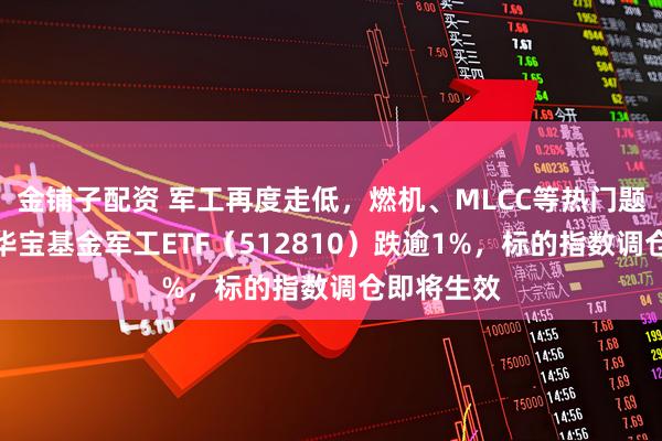 金铺子配资 军工再度走低，燃机、MLCC等热门题材领跌！华宝基金军工ETF（512810）跌逾1%，标的指数调仓即将生效